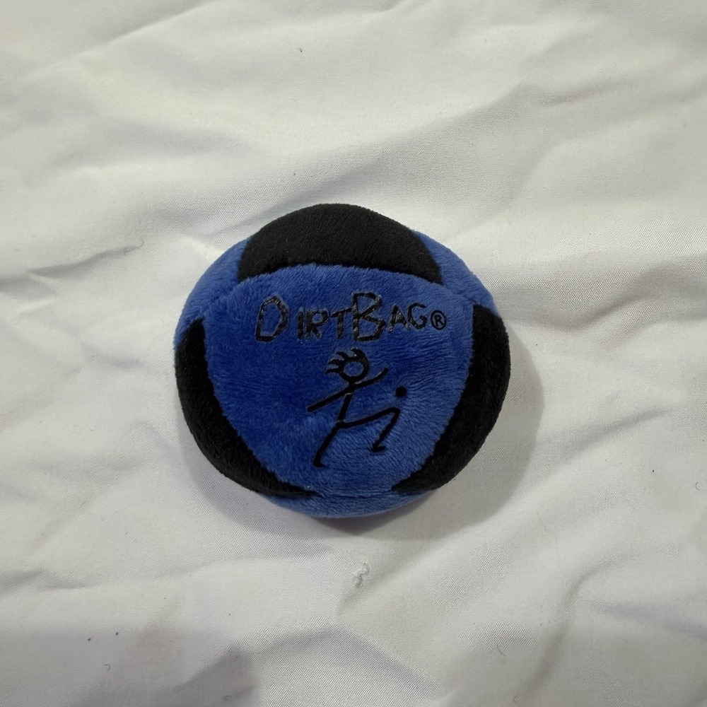 DirtBag Hacky Sack Footbag Blue Black Plush Freestyle Foot Bag NEW